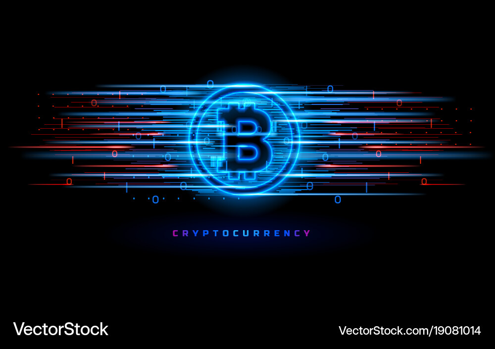 Cryptocurrency concept technology Royalty Free Vector Image