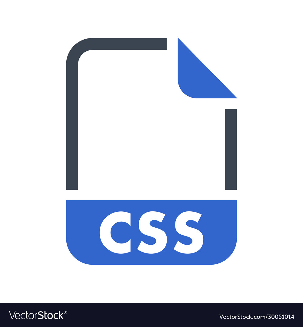 Css file format icon Royalty Free Vector Image