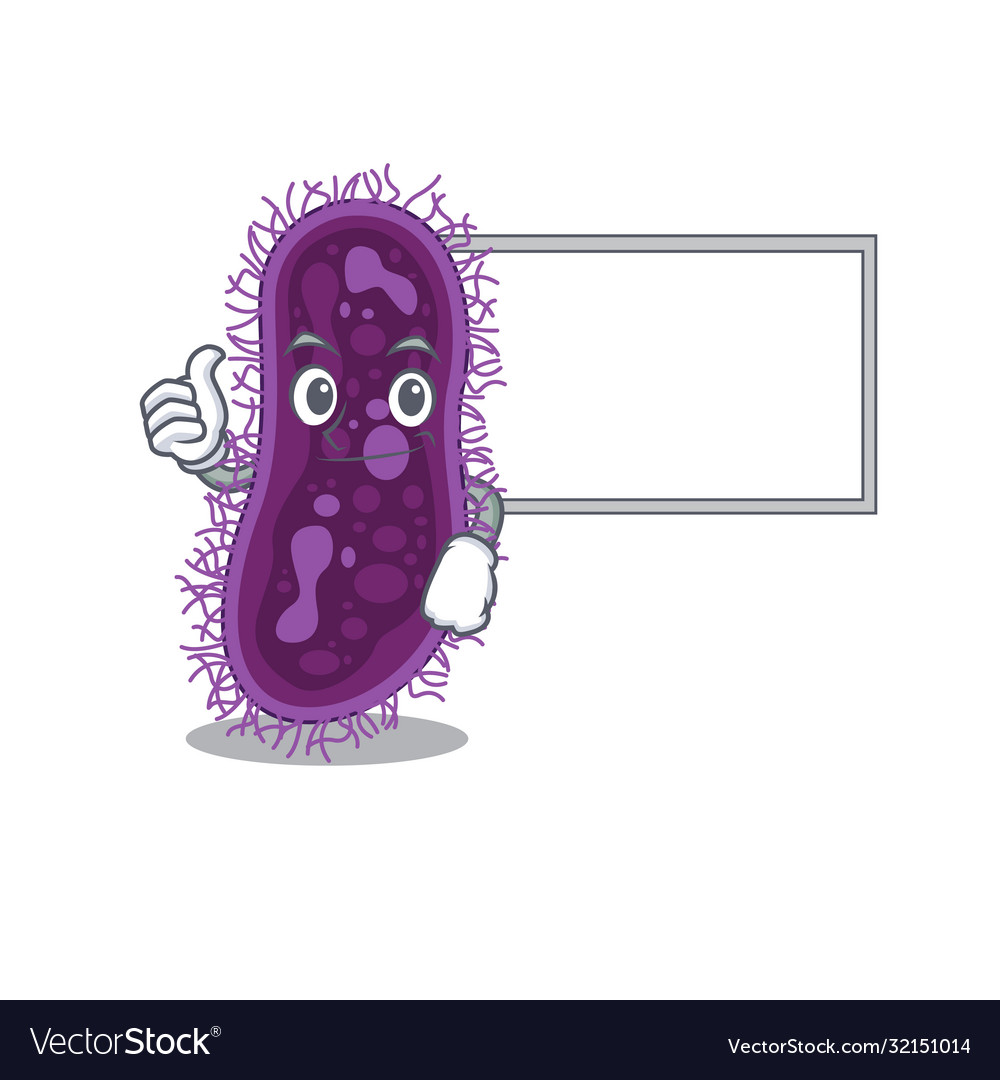 Humorous lactobacillus rhamnosus bacteria cartoon Vector Image