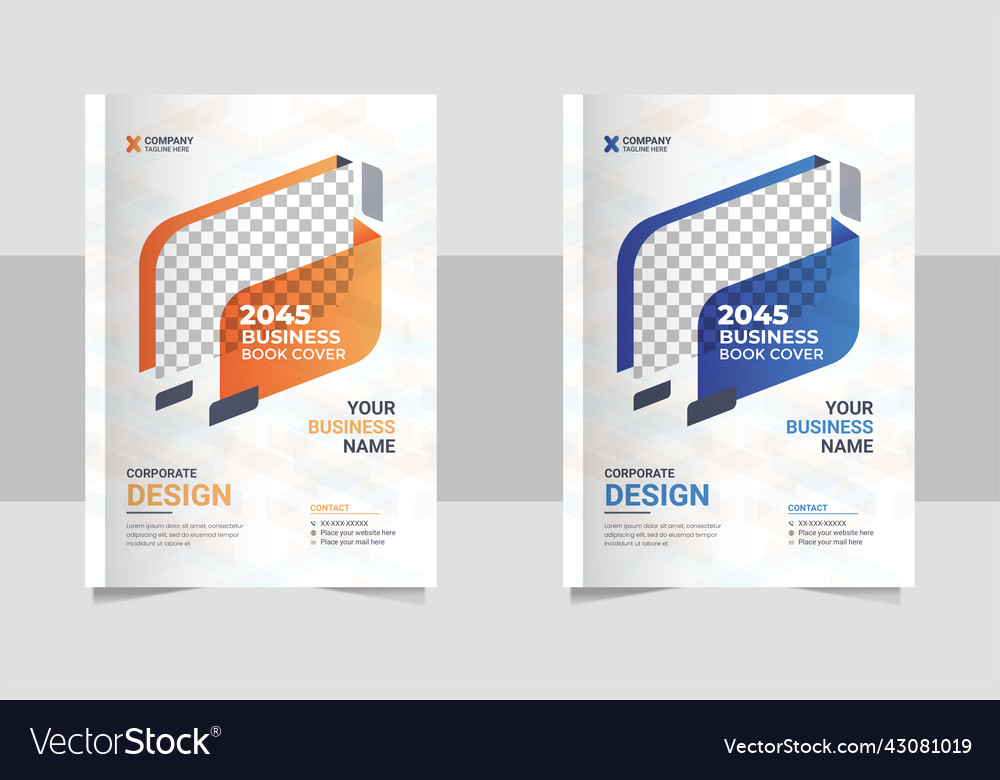 Book cover design template Royalty Free Vector Image