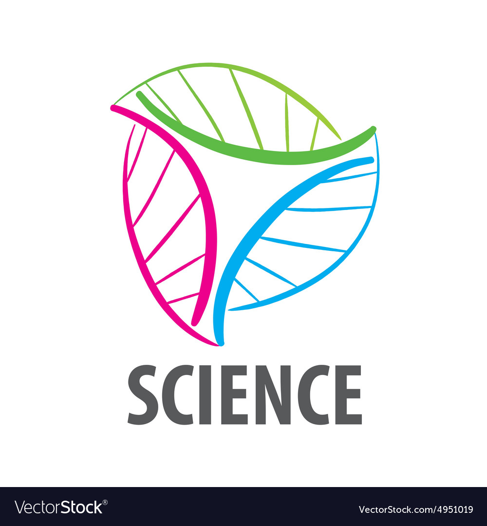 Dna logo in form multi colored flower Royalty Free Vector