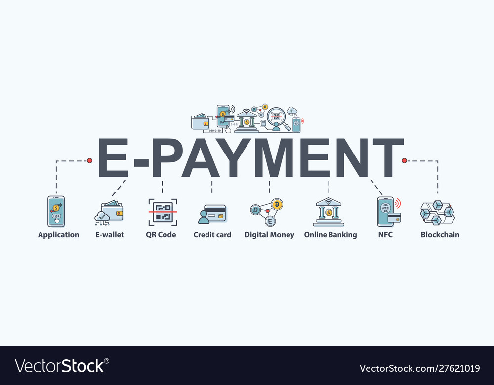 E Payment Banner Web Icon For Business Royalty Free Vector