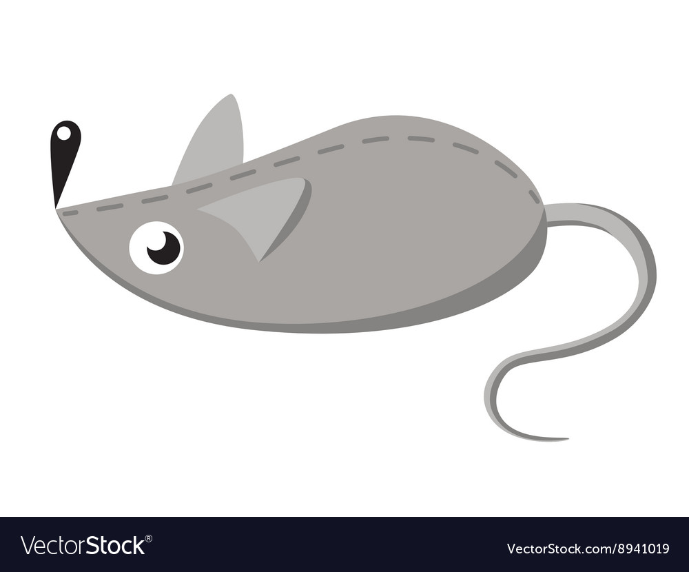 Gray Toy Mouse Royalty Free Vector Image Vectorstock