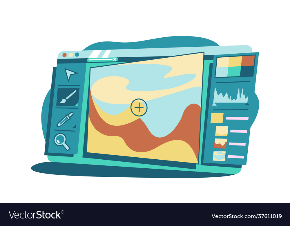 Program for photo editing Royalty Free Vector Image