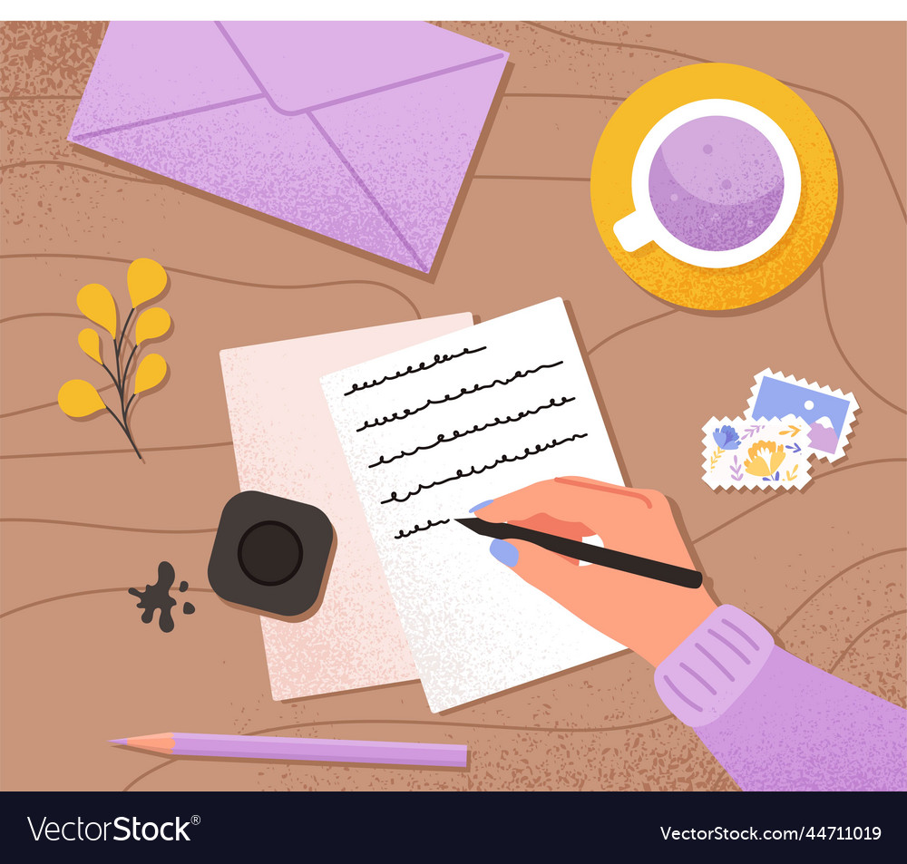 Writing paper letter Royalty Free Vector Image