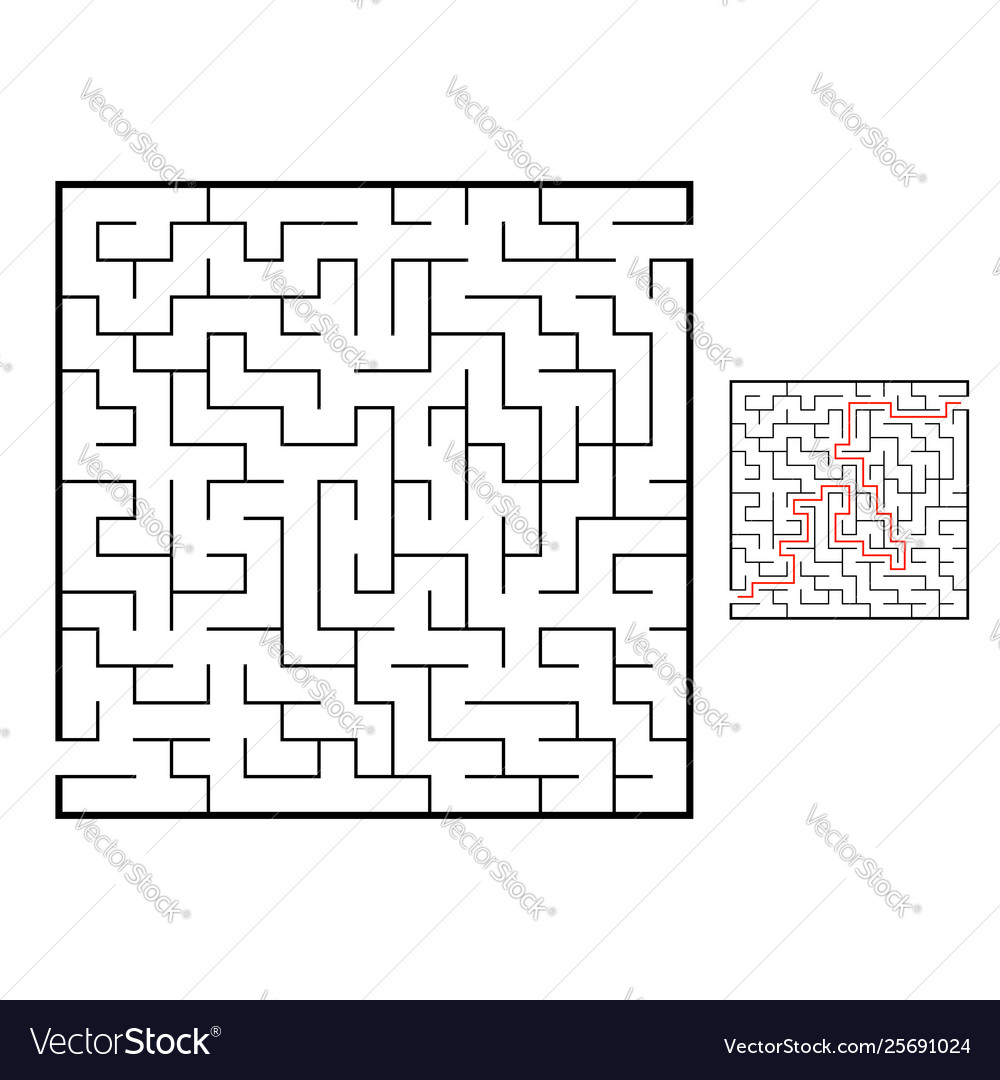 Abstract labyrinth educational game for kids Vector Image