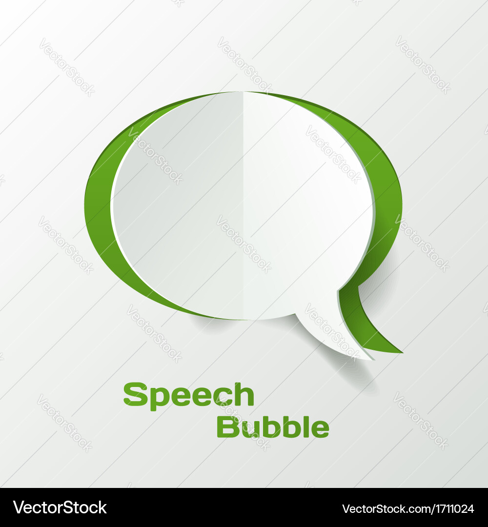 Abstract paper speech bubble Royalty Free Vector Image
