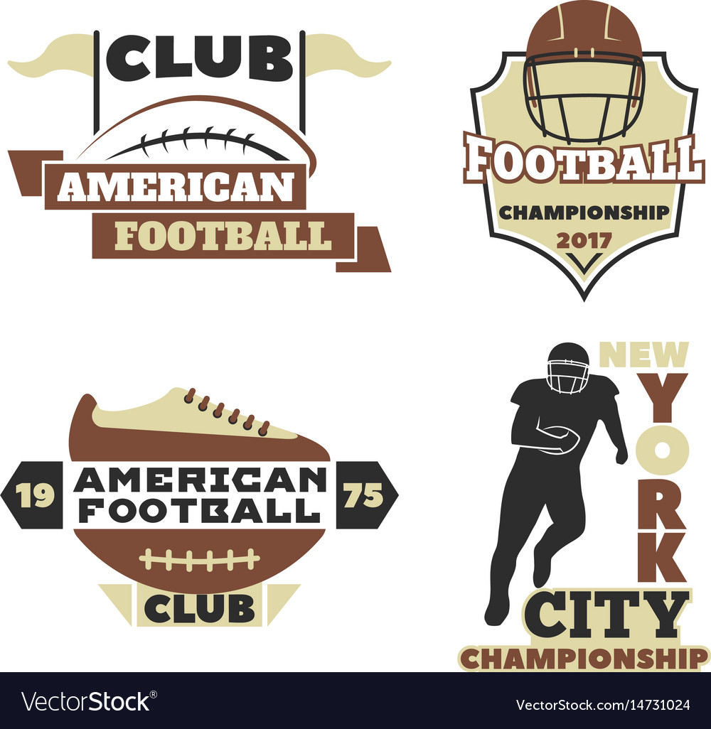 American football championship badge template Vector Image