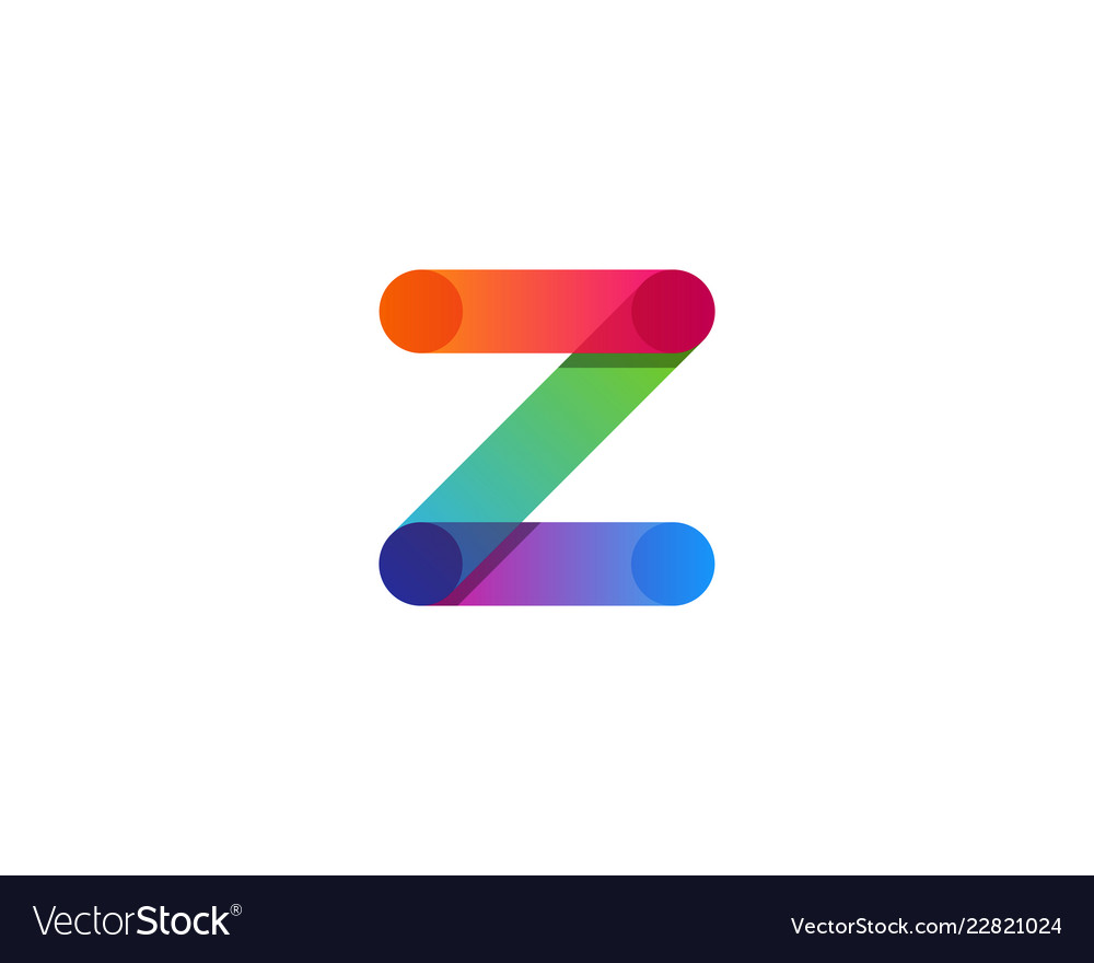 Color letter z logo icon design Royalty Free Vector Image