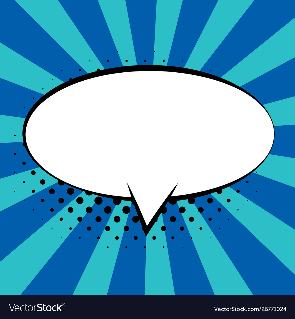 Comic speech bubbles on colorful background Vector Image