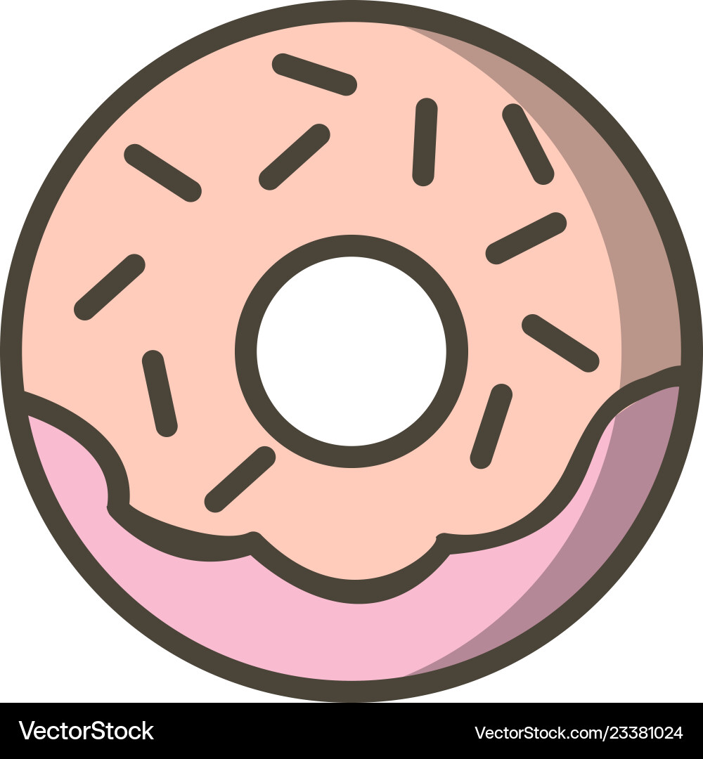 Doughnut icon Royalty Free Vector Image - VectorStock
