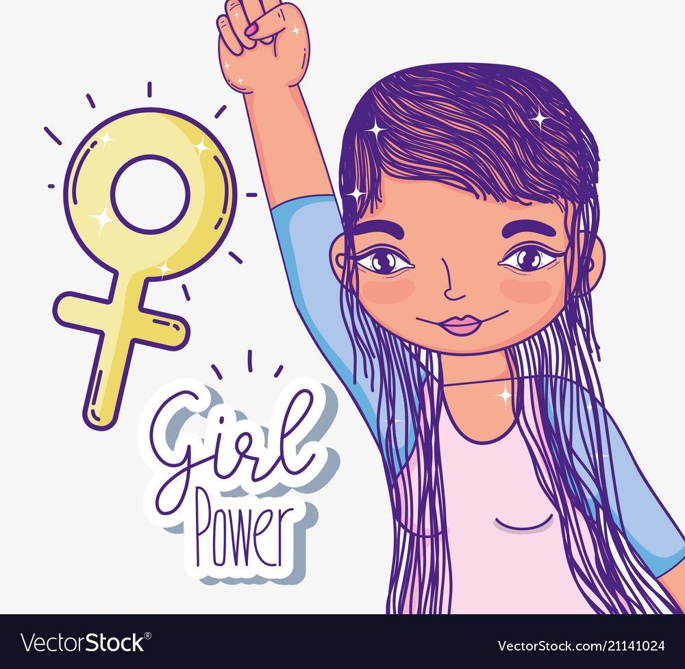 Girl Power Cartoons Royalty Free Vector Image Vectorstock