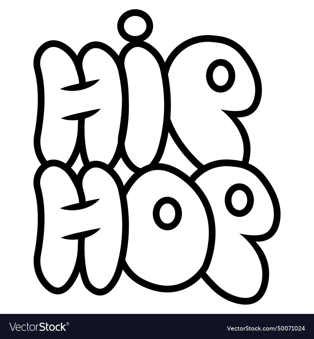 Hip hop graffiti label style letter logo Vector Image