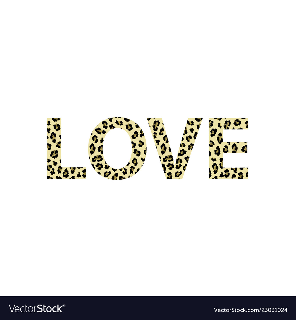 Print for a t-shirt with the slogan love Vector Image