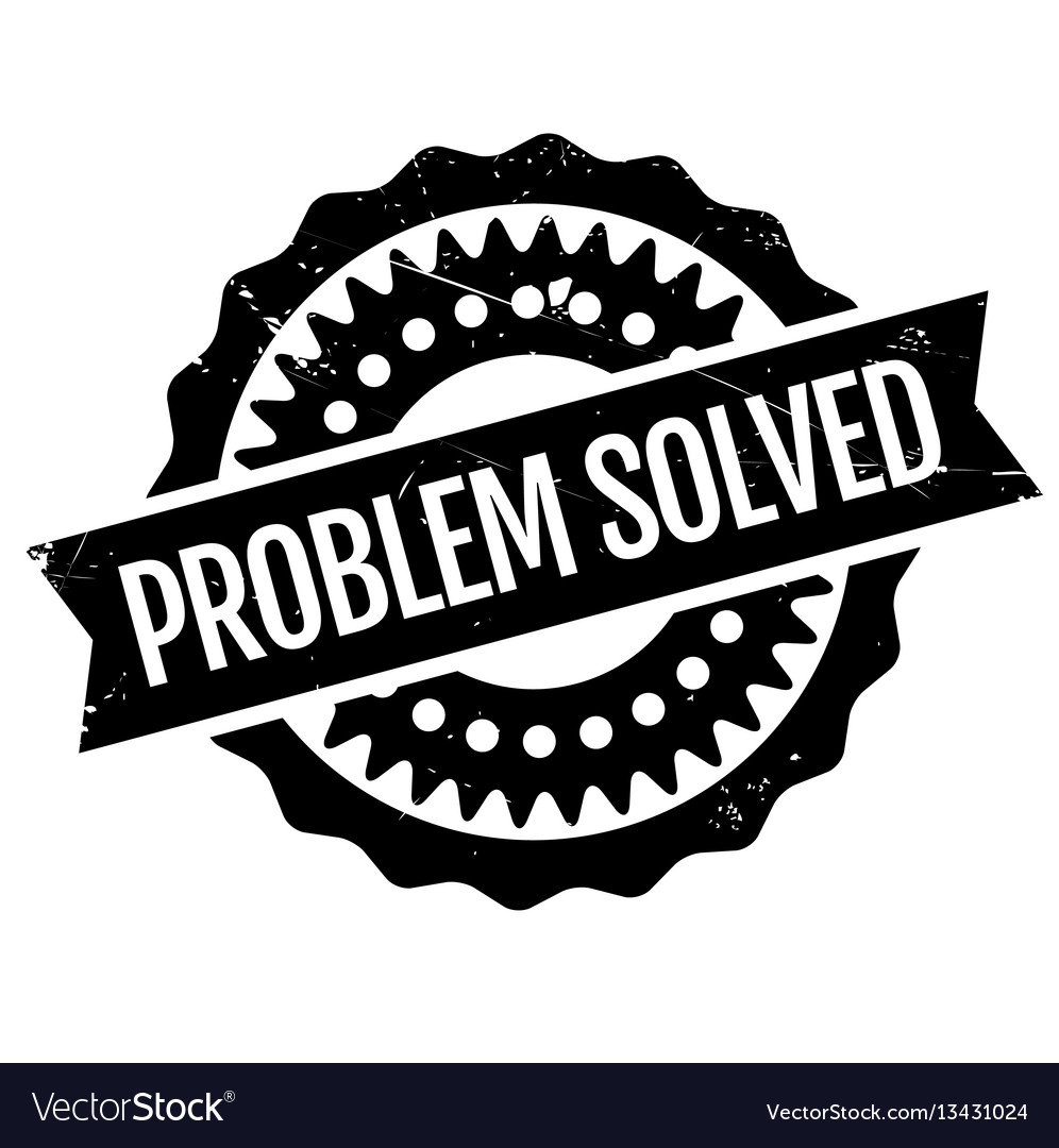 Problem Solved Rubber Stamp Royalty Free Vector Image