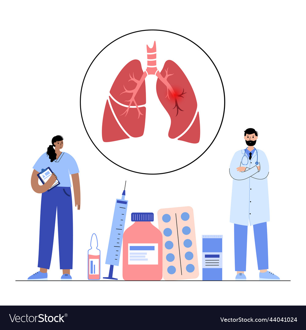 Pulmonary embolism disease Royalty Free Vector Image