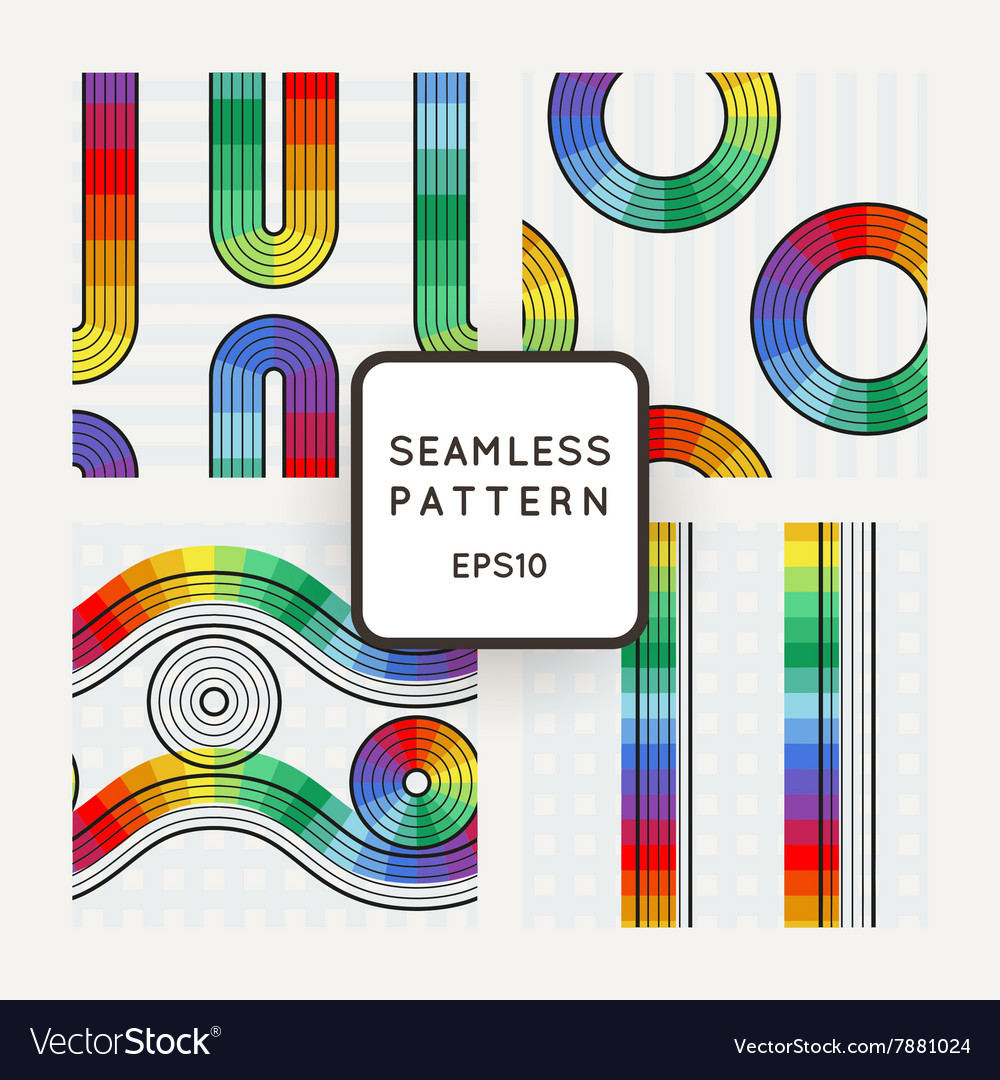 Set of seamless patterns striped Royalty Free Vector Image