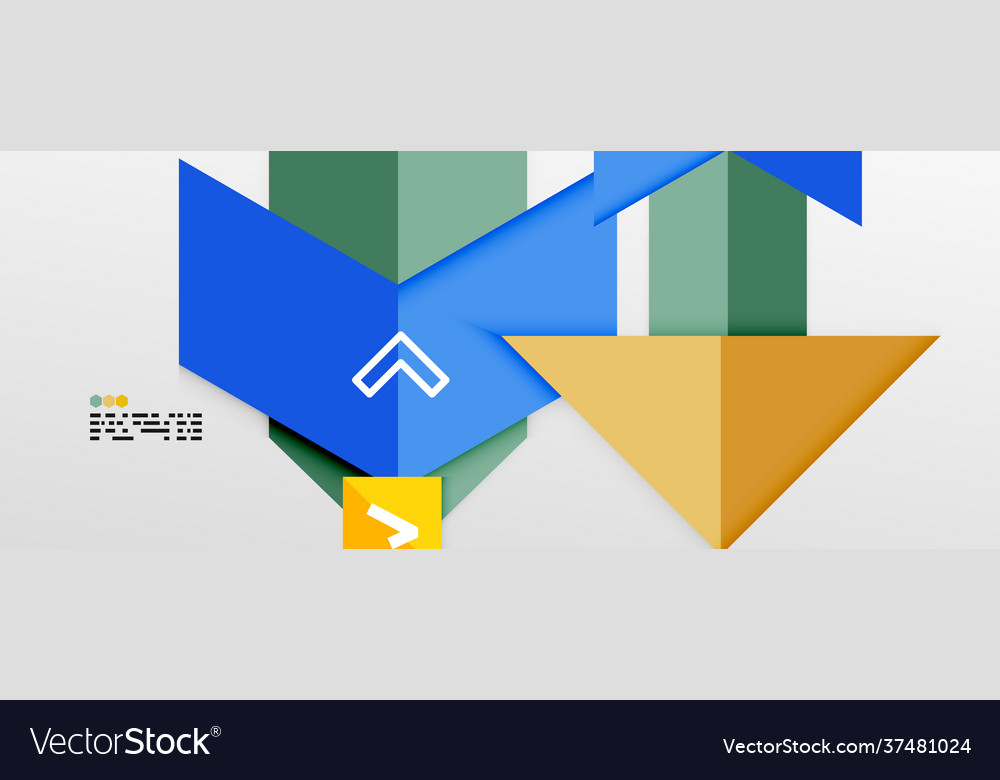 Shiny color triangles and geometric shapes Vector Image
