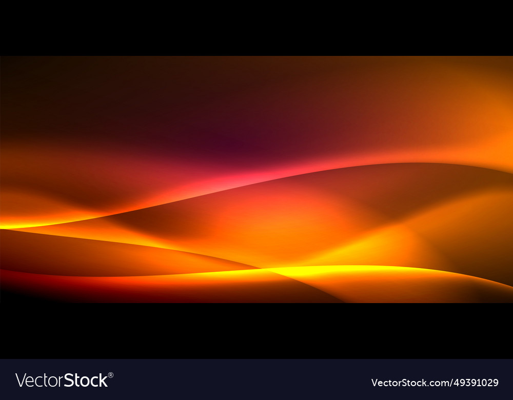 Dynamic waves in ethereal glow of neon lights Vector Image