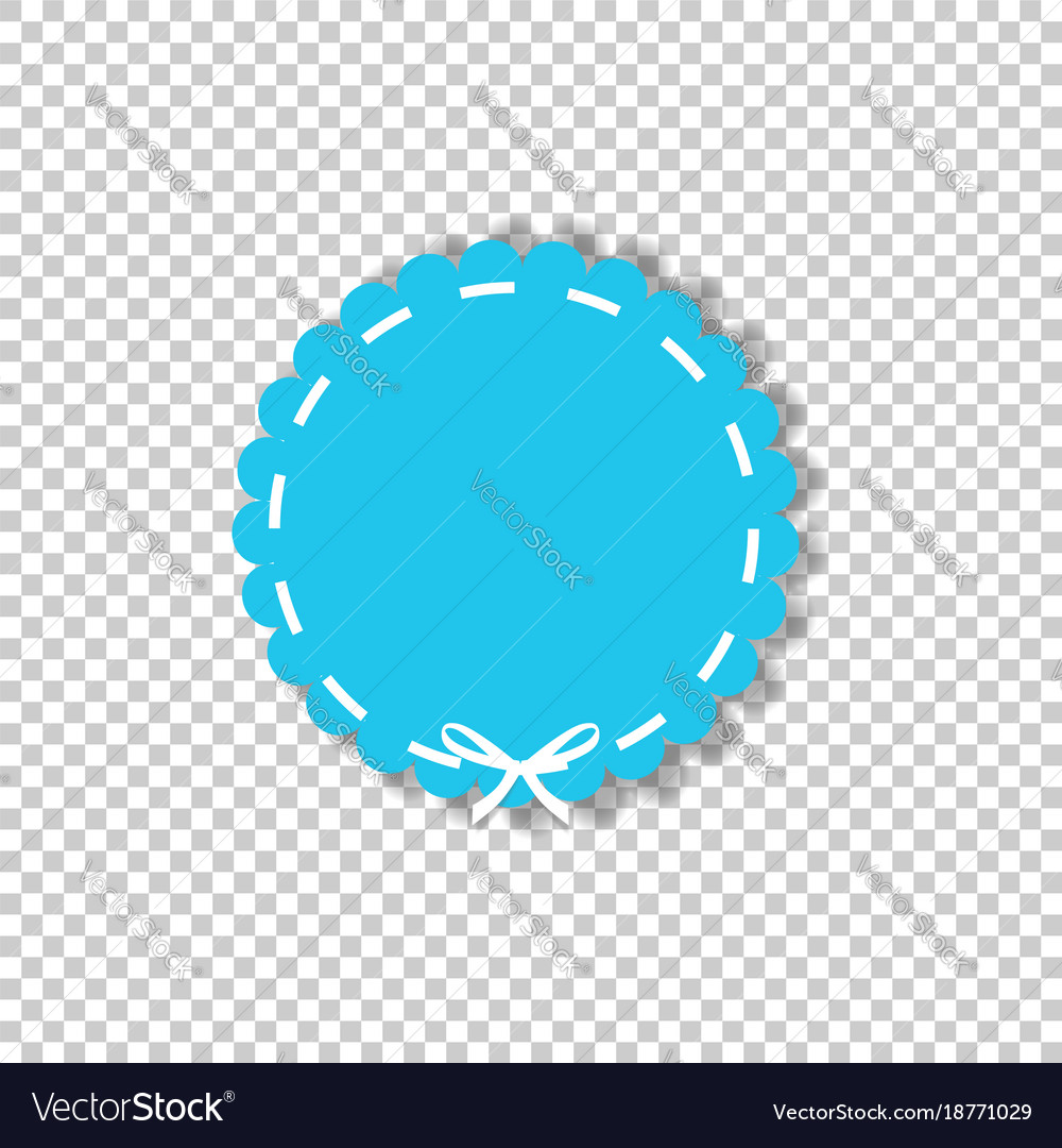 Light blue circle seal stamp wrapped with white