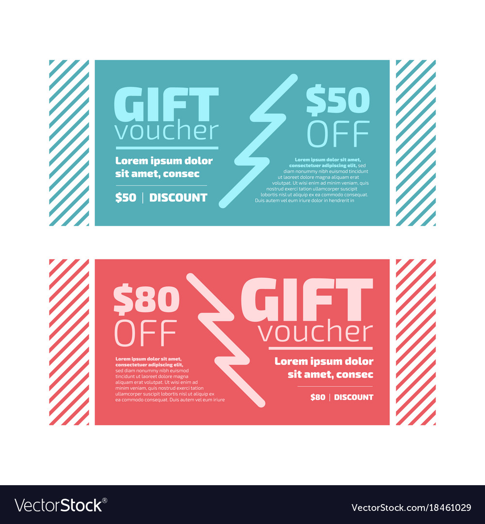 New year gift certificate or voucher Royalty Free Vector