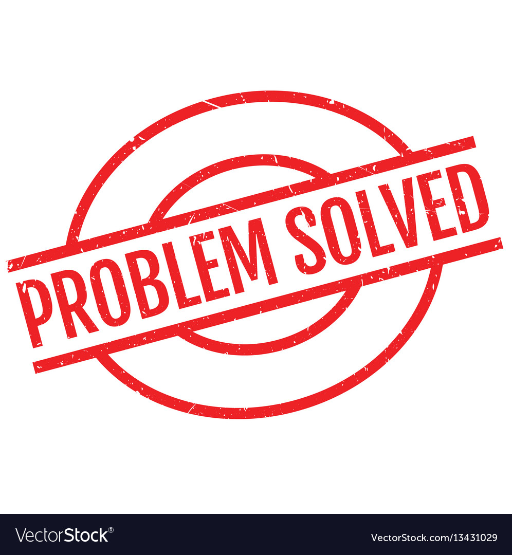 Solved Problem Stamp Stock Vector Image By ©roxanabalint