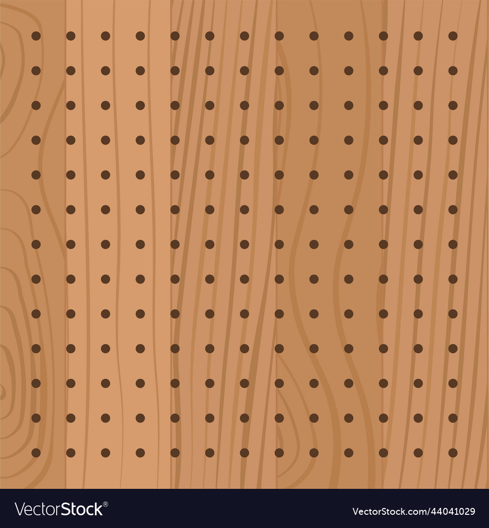 Wooden pegboard storage Royalty Free Vector Image