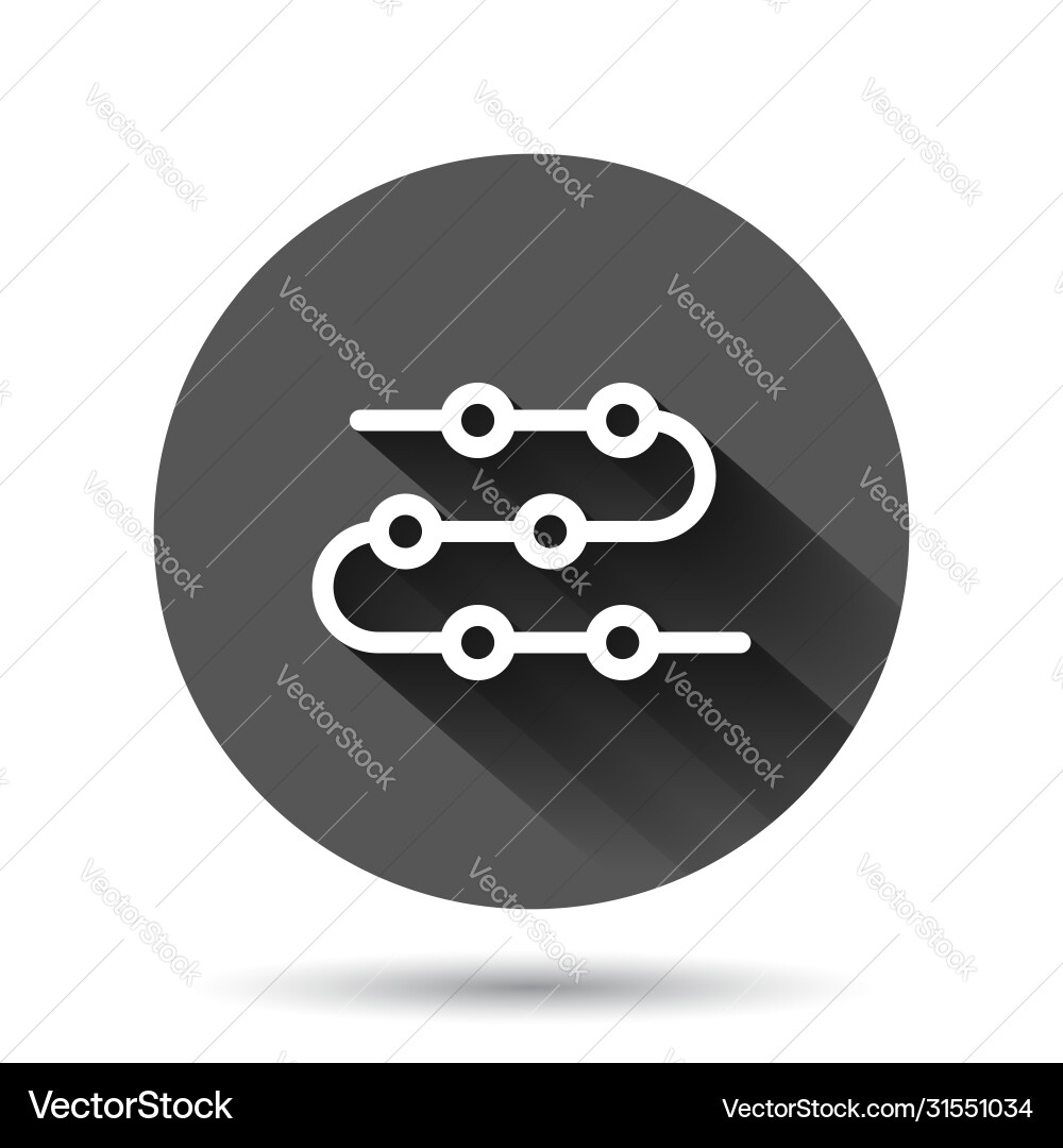 Timeline icon in flat style progress on black Vector Image