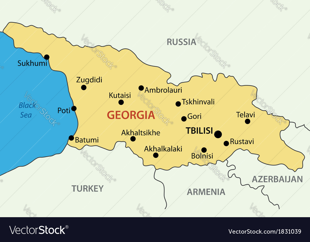 Georgia Country Political Wall Map Maps Com Com Vrogue Co   Georgia Country Map Vector 1831039 