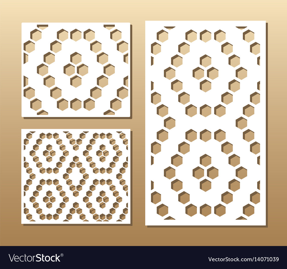 Laser cut panel Royalty Free Vector Image - VectorStock