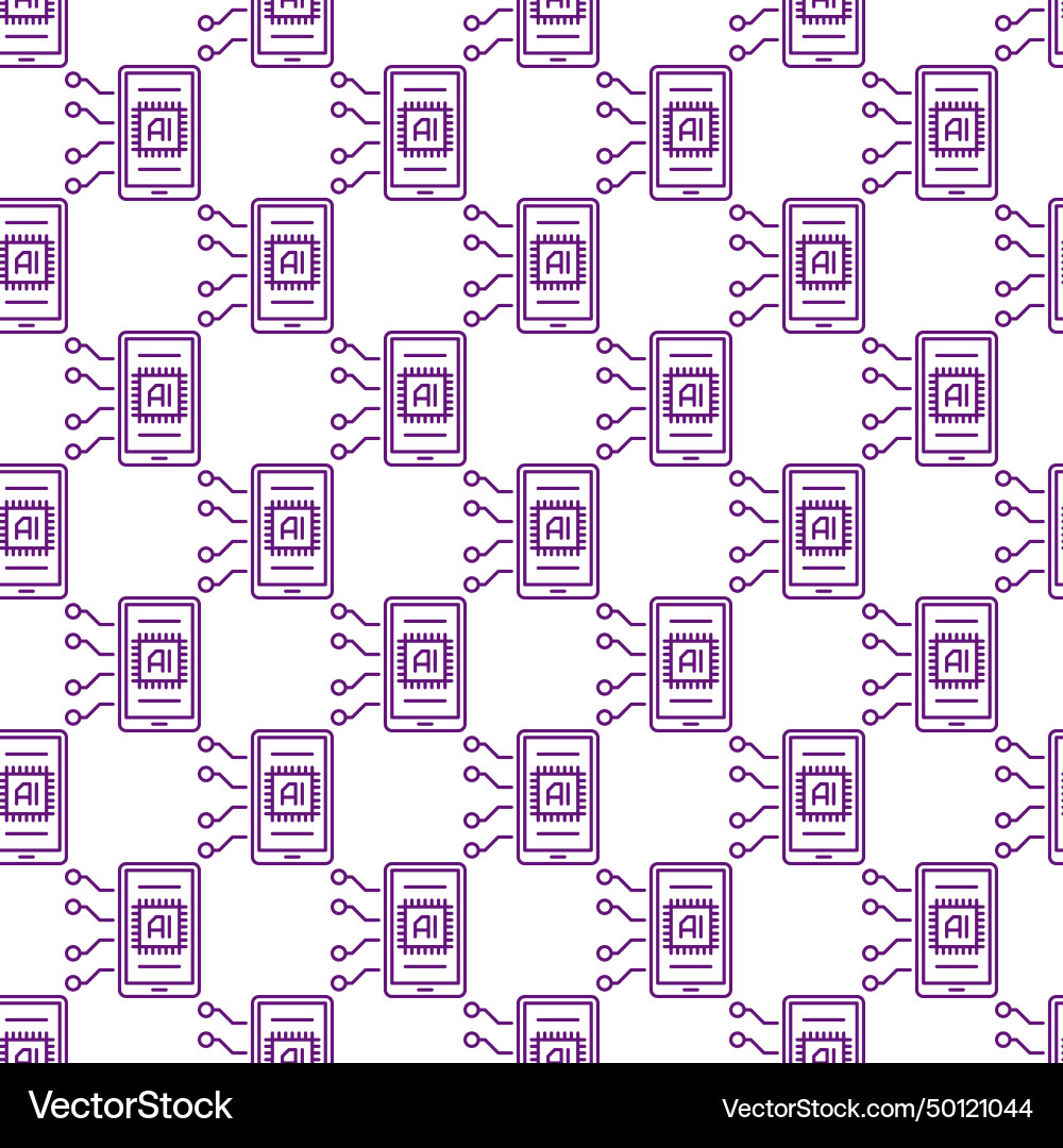 Ai smartphone device artificial intelligence Vector Image