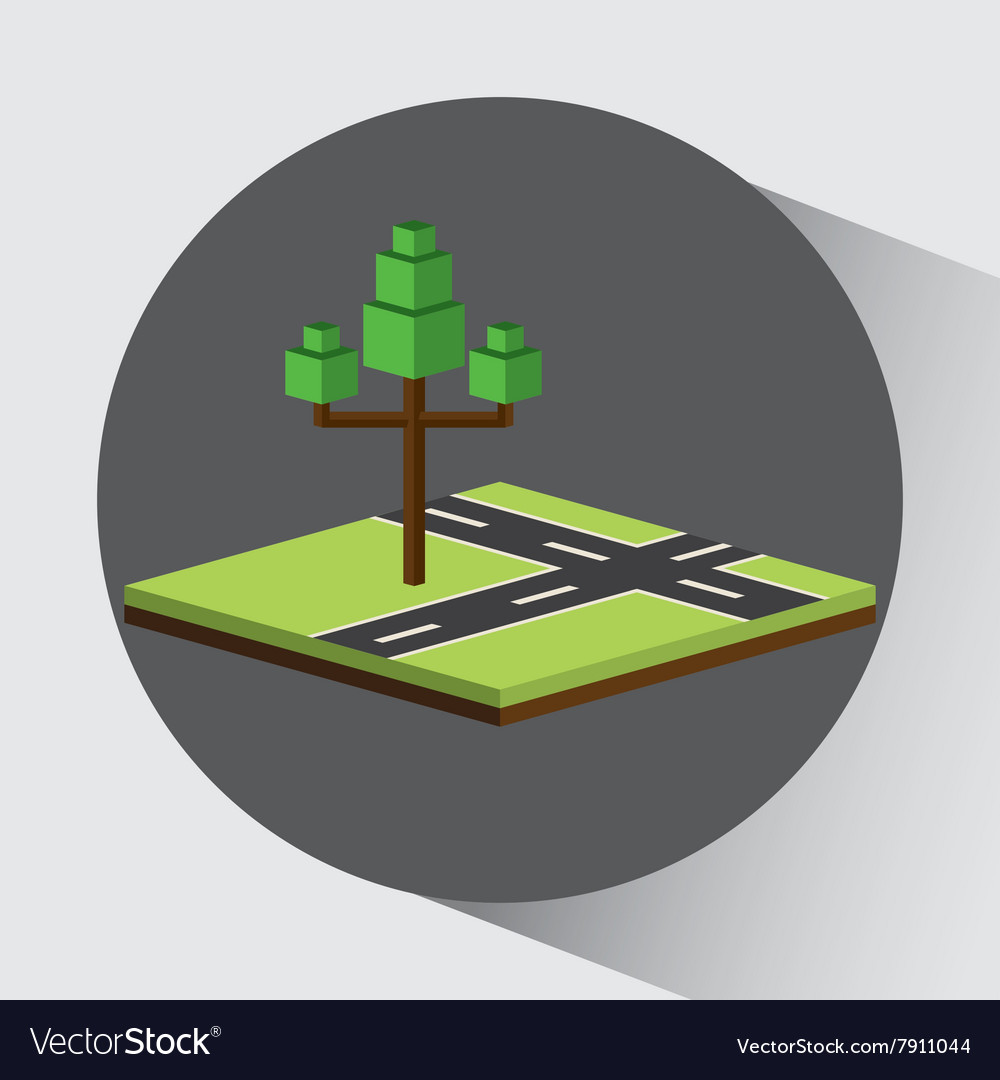Isometric tree icon design Royalty Free Vector Image