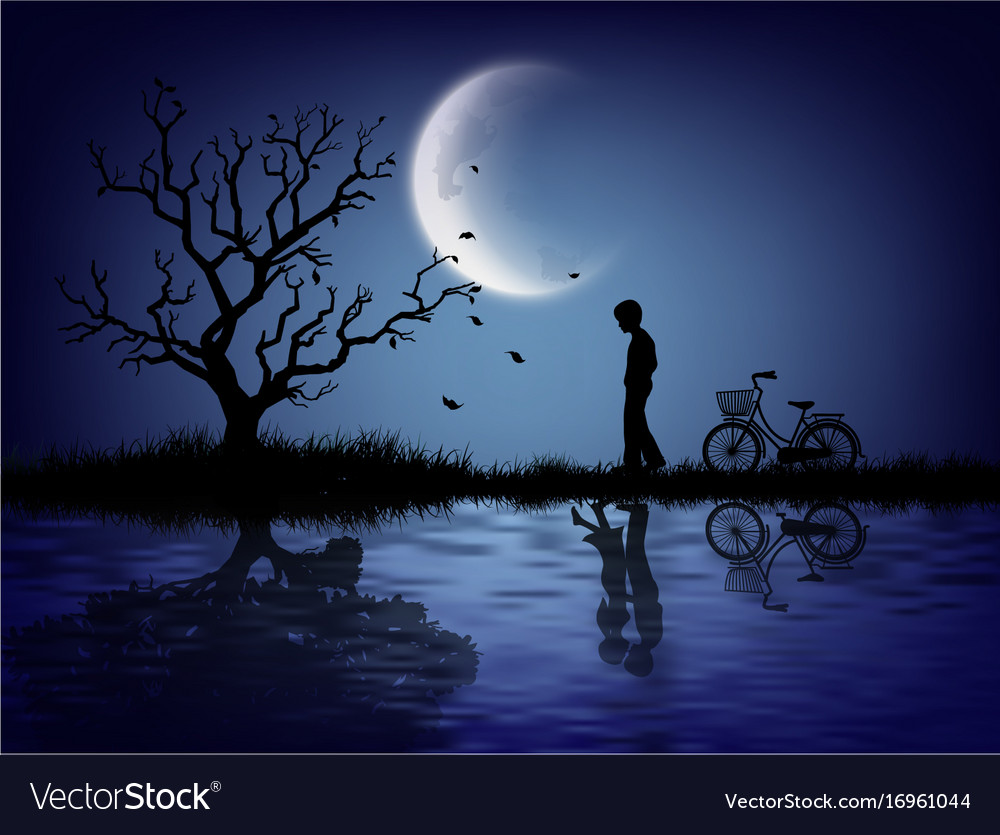 Silhouette A Lonely Man Royalty Free Vector Image Silhouette A Lonely Man Royalty Free Vector Image