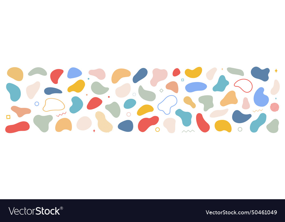 Abstract blotch shape set random color blobs vector image Abstract blotch shape set random color blobs