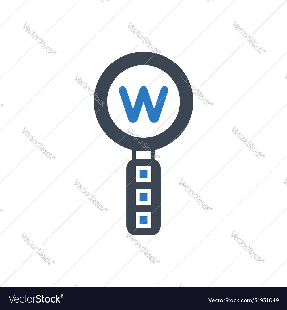 Keyword research glyph icon