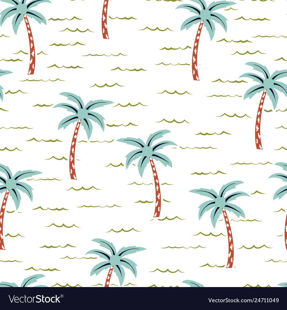 Scandinavian pattern with tree palm Royalty Free Vector