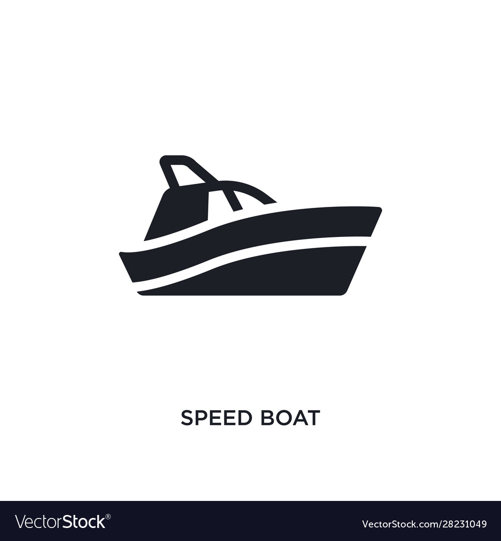 speed boat yacht vector icon, Stock vector