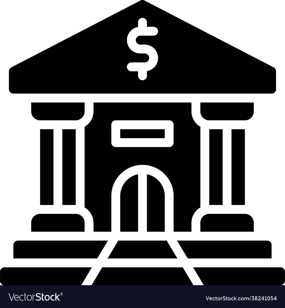 Bank icon cryptocurrency related Royalty Free Vector Image