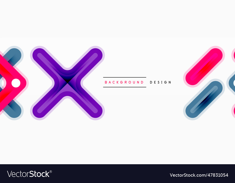 Cross line background minimal geometric template Vector Image