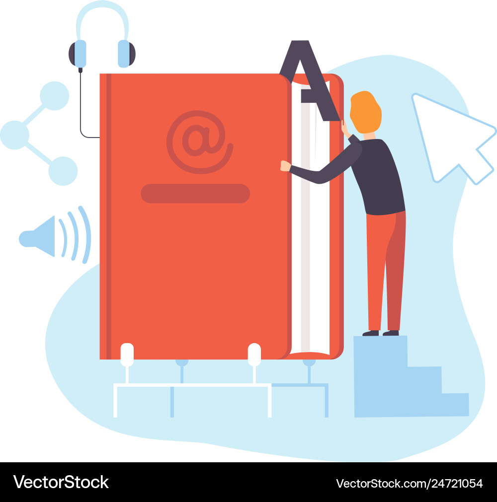 Digital content creating and blogging concept Vector Image