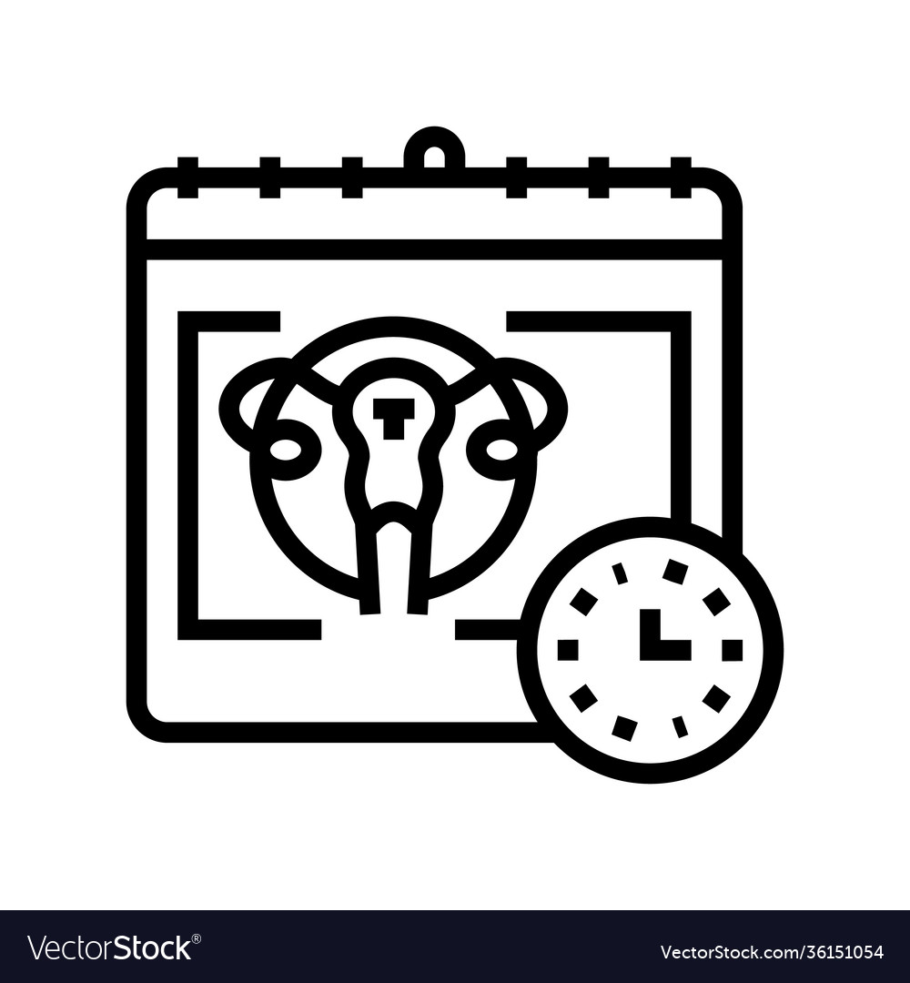 Ovulation woman line icon