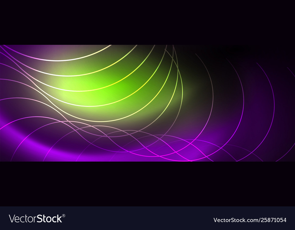 Shiny neon lights dark abstract background Vector Image