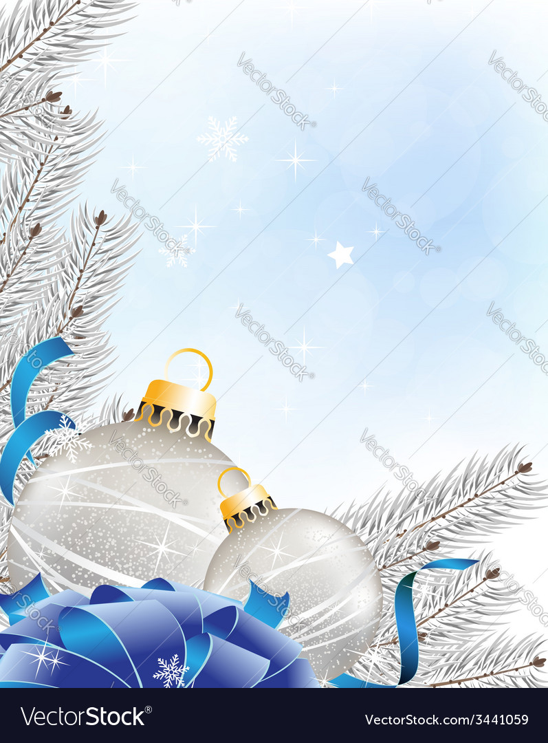 Blue sparkling new year background Royalty Free Vector Image