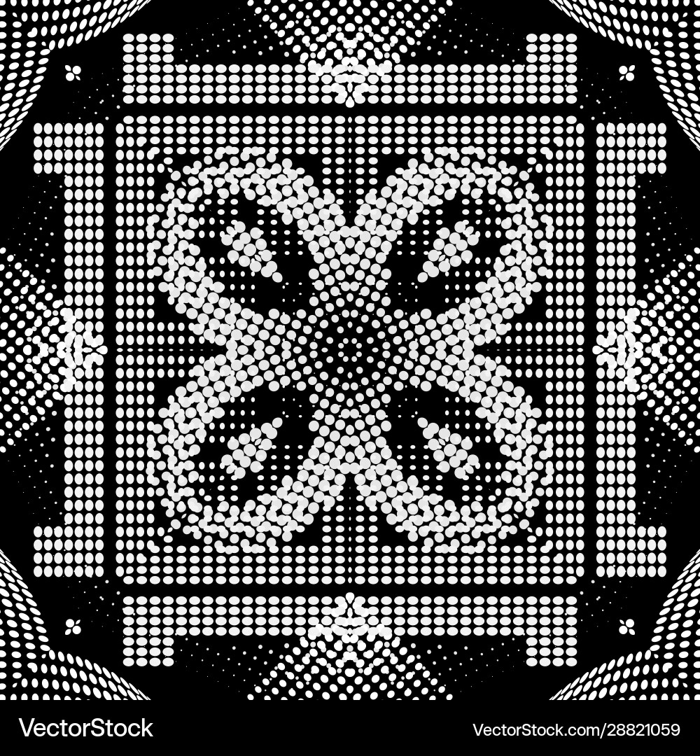 Circles halftone seamless pattern dotted Vector Image