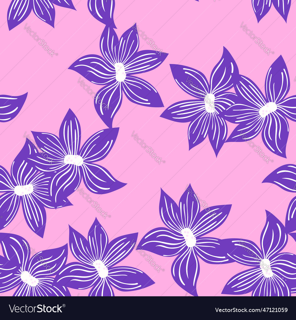 Cute stylized bud flowers background abstract Vector Image