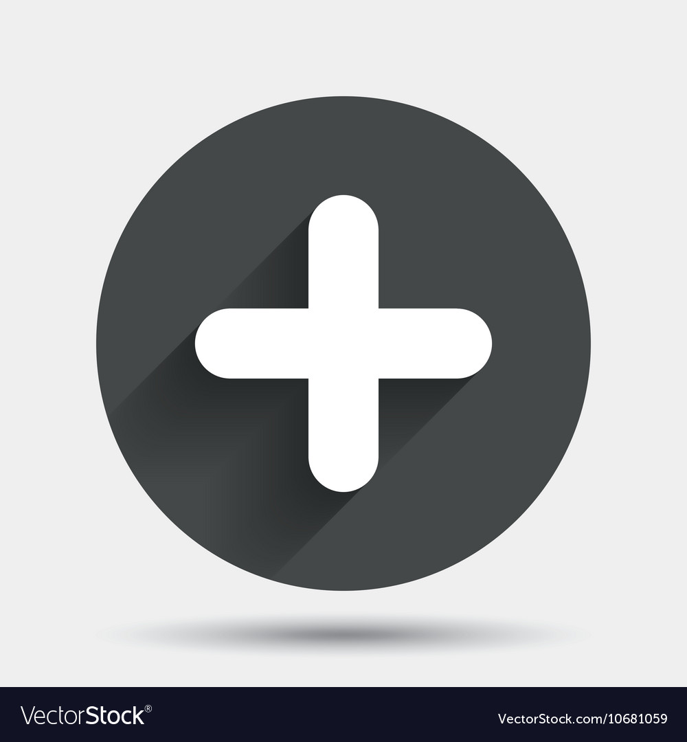 Plus sign icon Positive symbol Royalty Free Vector Image