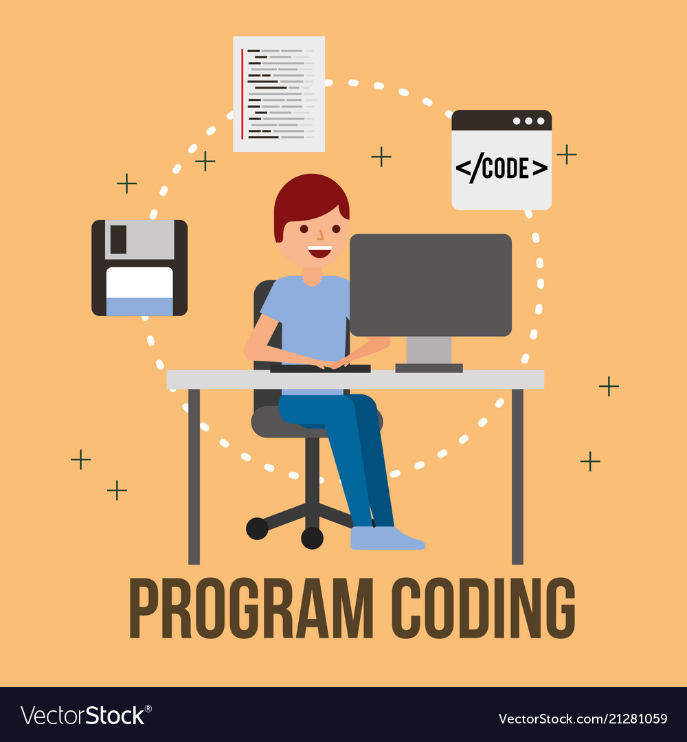 Program coding website Royalty Free Vector Image