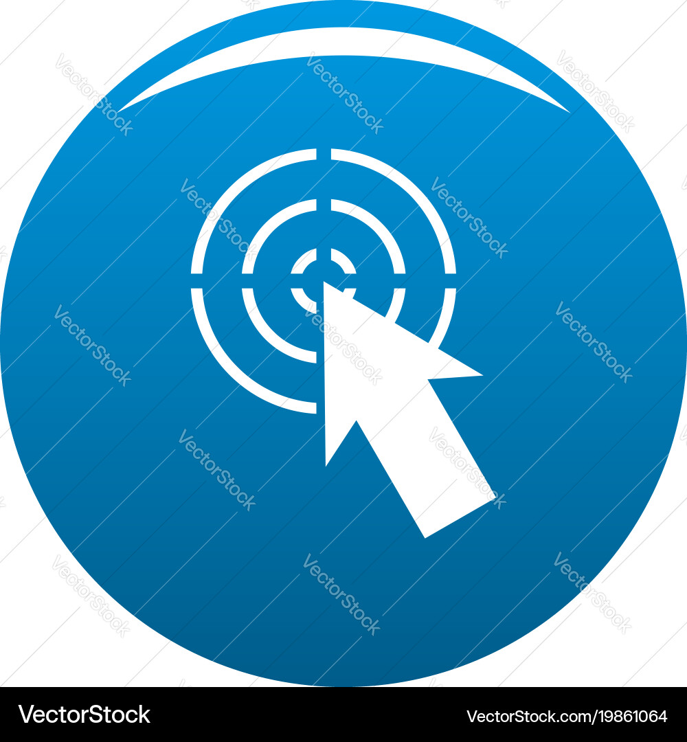 Cursor shape icon blue Royalty Free Vector Image