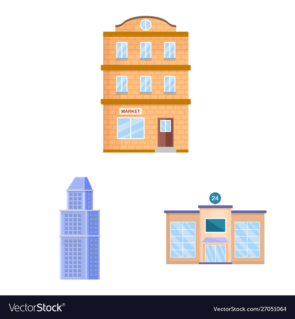 Facade and building symbol Royalty Free Vector Image