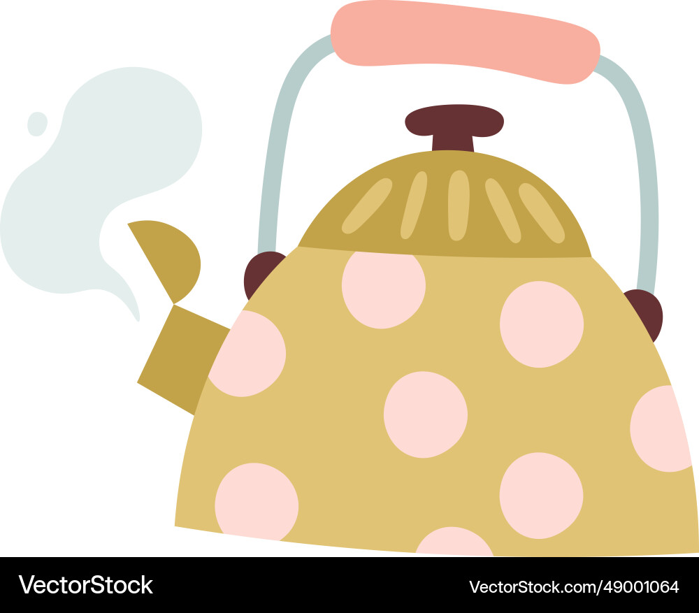 Kettle kitchen utensil Royalty Free Vector Image